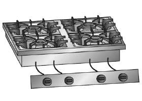 cucine gas drop in 280x200